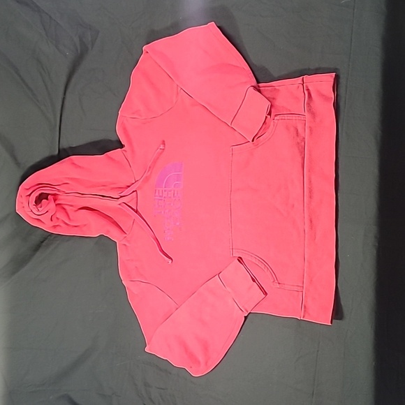 The North Face Sweater Women's Red Purple Hoodie Long Sleeve Pockets Size Large - Picture 1 of 11